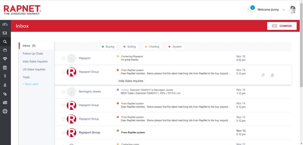 RapNet inbox image