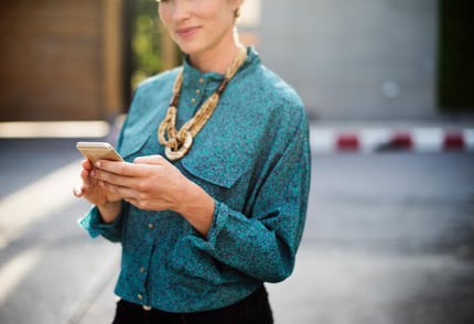 Model posing with necklace image