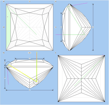 Fish-eye effect diagram
